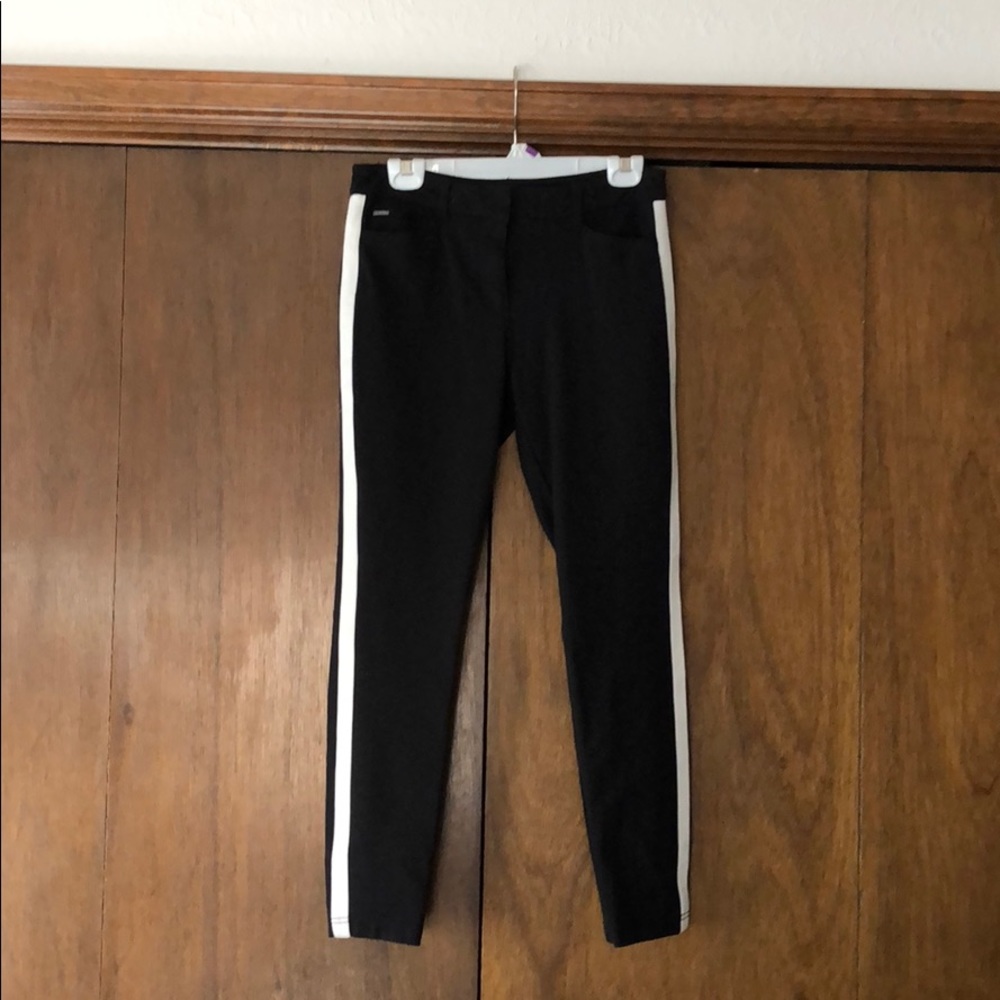 White House Black Market side stripe ponte pants